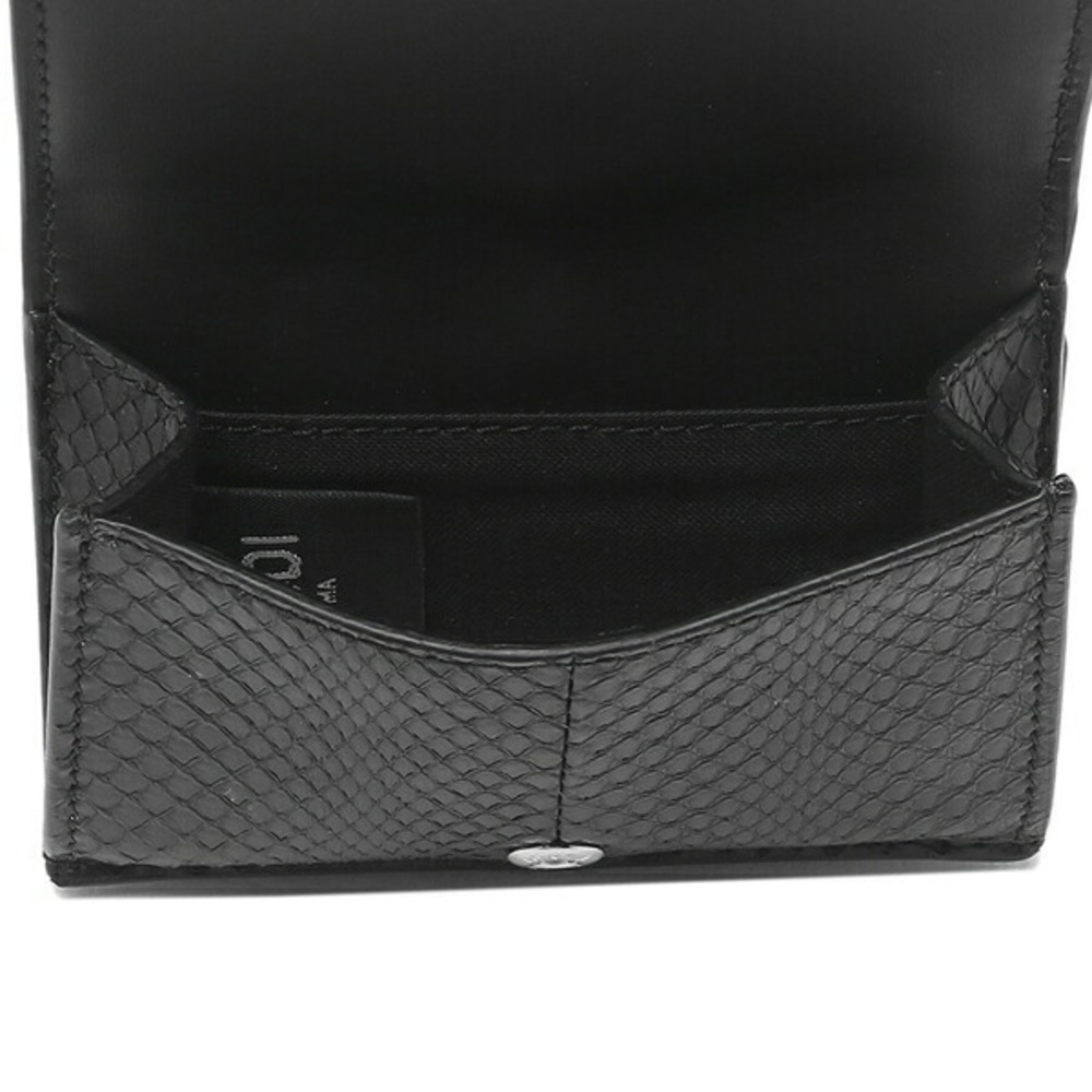 Fendi Python Tri Black Leather Wallet - image 2